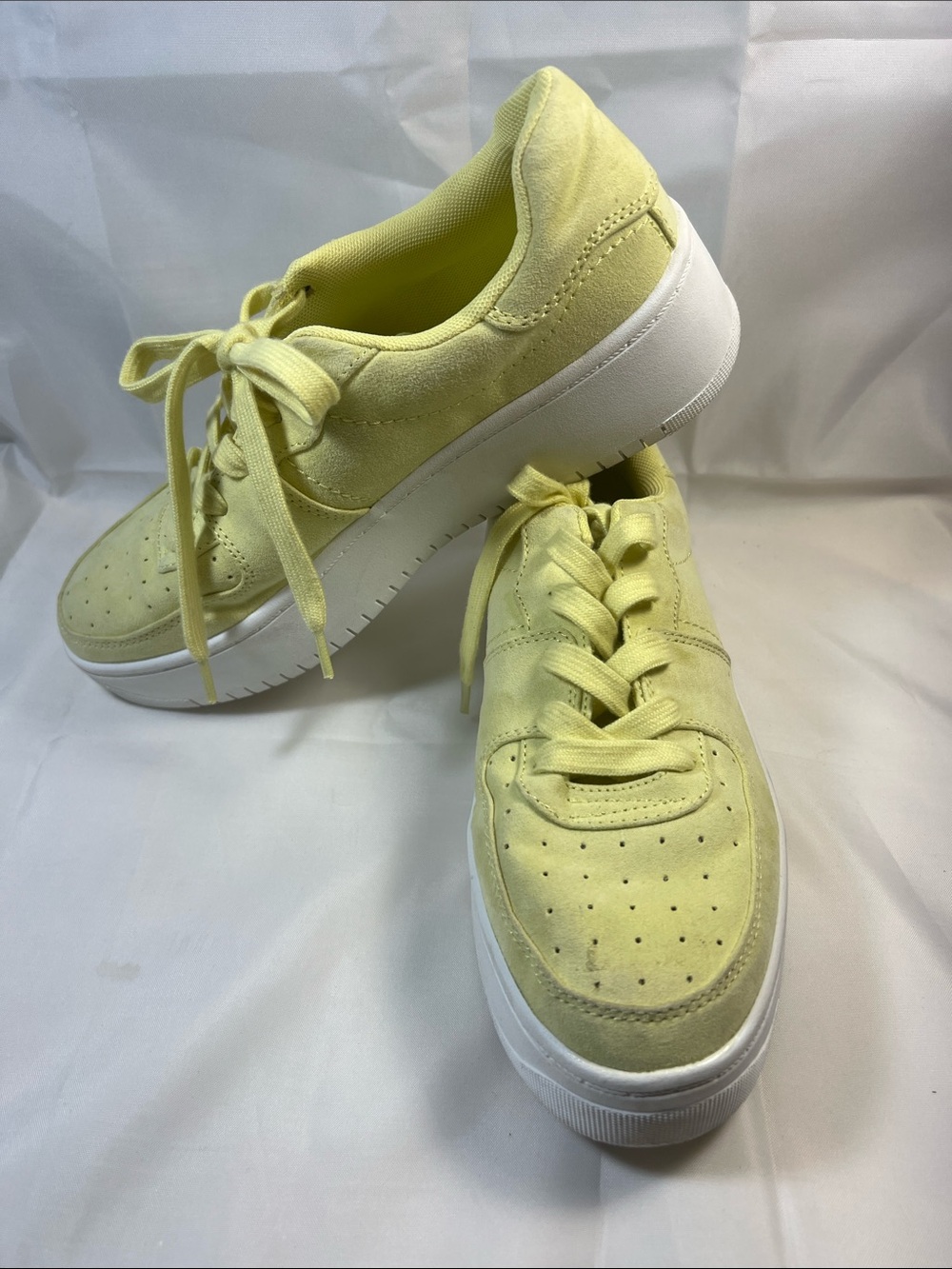 H&M Yellow Platform Lace-Up Sneakers